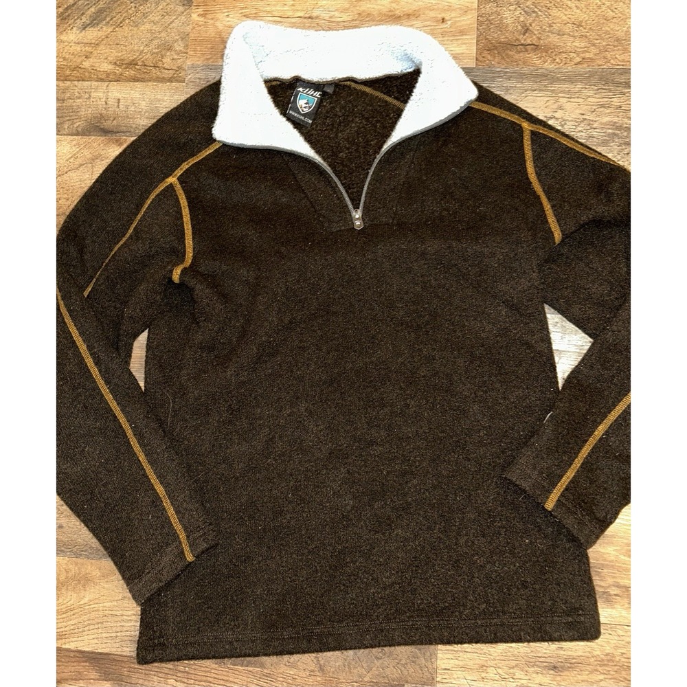 Kuhl Alfpaca Fleece Quarter Zip Pullover Sweater Jacket Womens Size Small